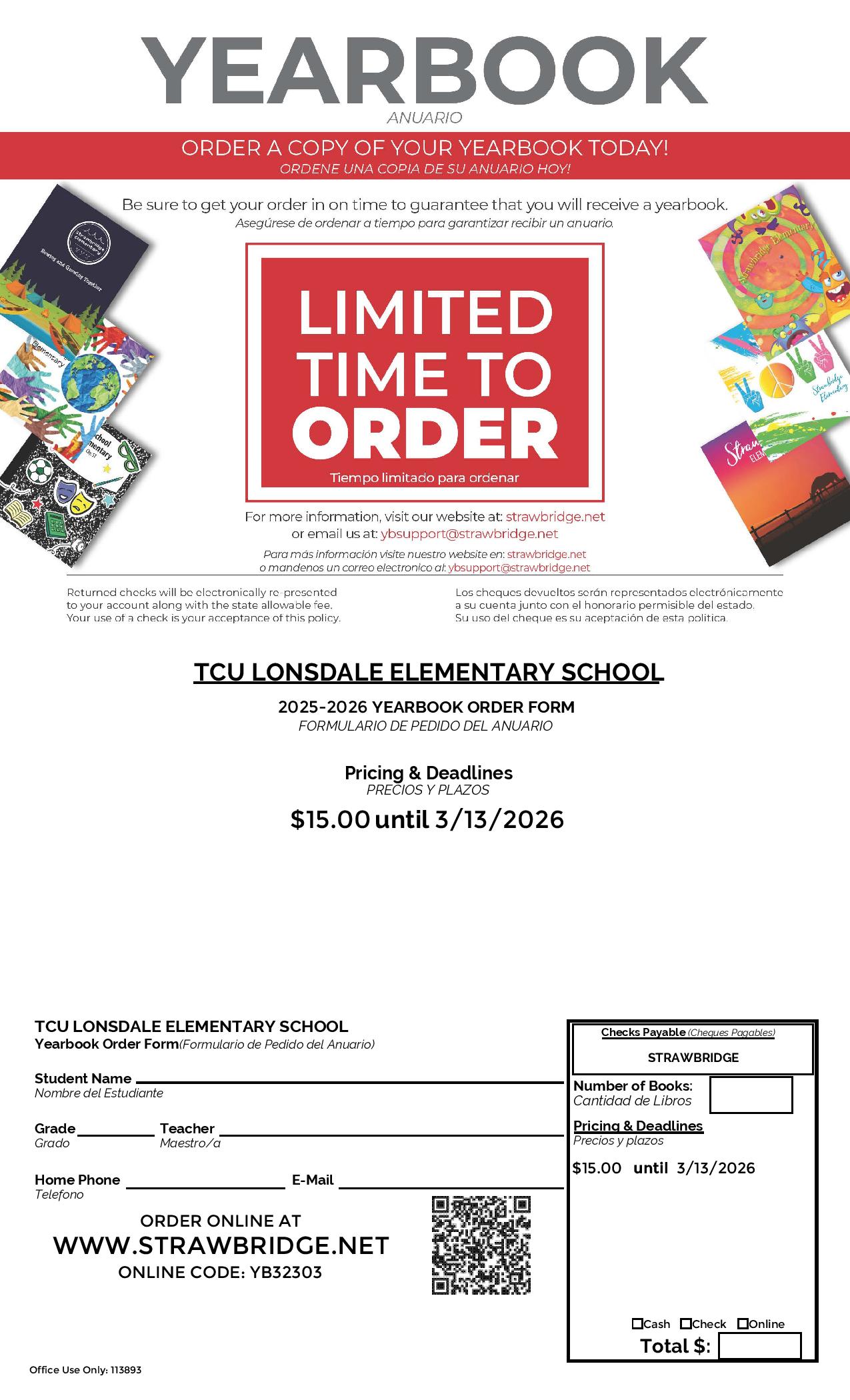 image of yearbook order form